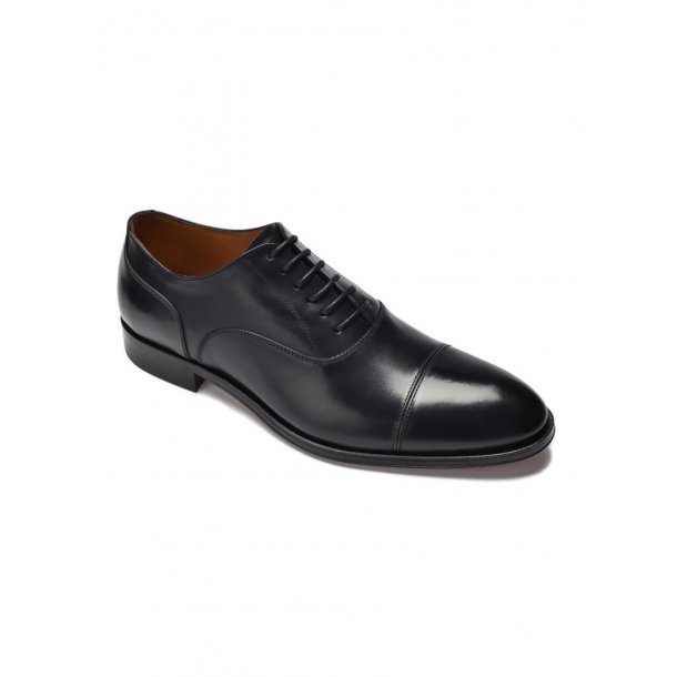 Eleganckie czarne skórzane buty męskie typu Oxford