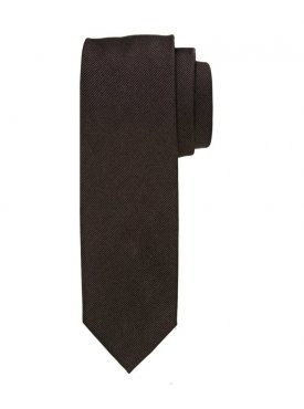 Brązowy krawat jedwabny