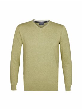 Jasnozielony sweter męski z bawełny organicznej