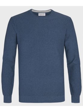 Niebieski sweter  /  pulower o-neck z bawełny 