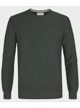 Zielony sweter  /  pulower o-neck z bawełny 