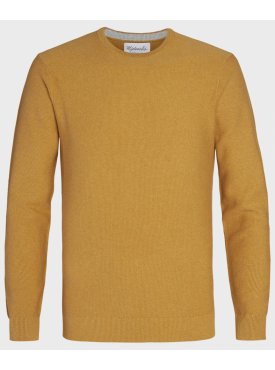 Żółty sweter  /  pulower o-neck z bawełny 