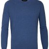 Niebieski sweter / pulower o-neck z bawełny PIMA 