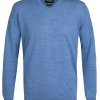 Elegancki niebieski sweter Prufuomo z delikatnej wełny merynosów