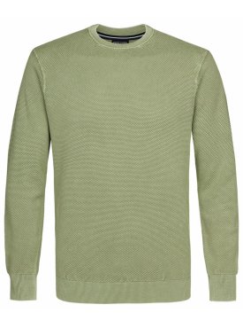 Jasnozielony sweter męski z 100% bawełny