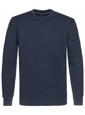 Granatowy sweter męski z 100% bawełny