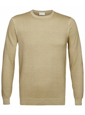 Beżowy sweter męski z wełny merino