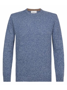 Niebieski wełniany sweter męski Profuomo