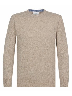 Beżowy wełniany sweter męski Profuomo
