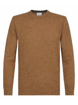 Brązowy wełniany sweter męski Profuomo