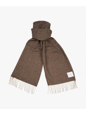 Brązowy ciepły szal z jagnięcej wełny Profuomo 