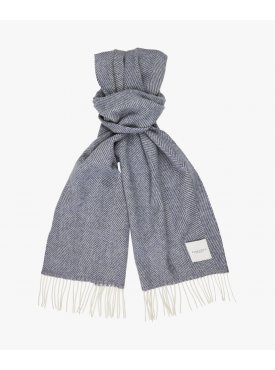 Szary ciepły szal z jagnięcej wełny Profuomo 
