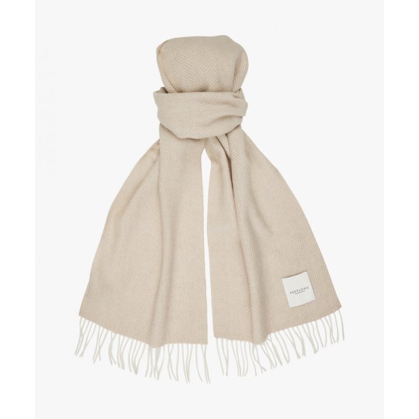 beżowy szal profuoma 100 wełna jagnięca