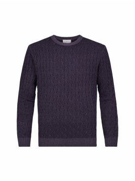 Sweter z fakturą fioletowy