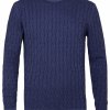 Sweter z fakturą niebieski