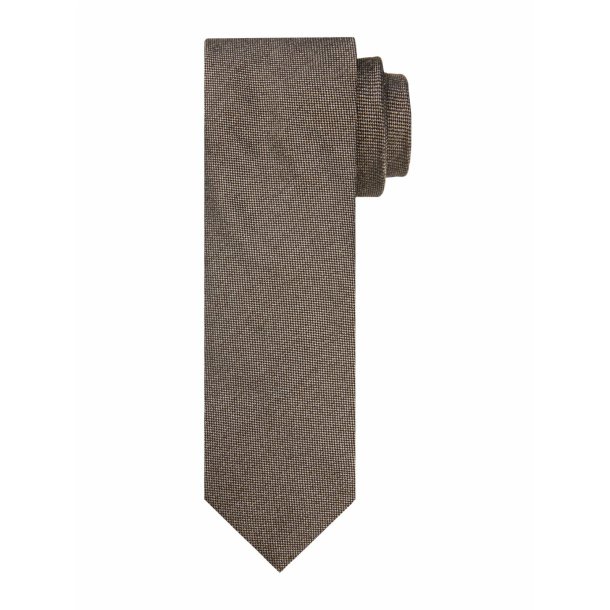 Camelowy gładki krawat