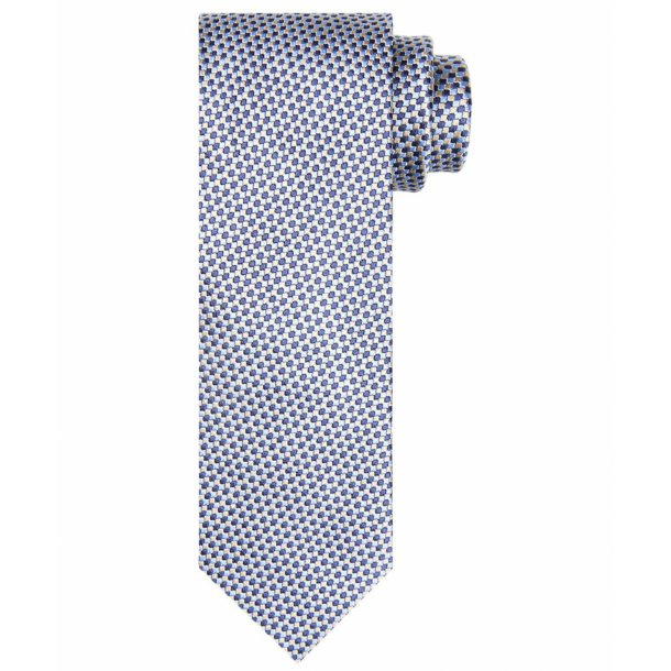 Jedwabny jasnoniebieski krawat w kropkowany wzór – Profuomo