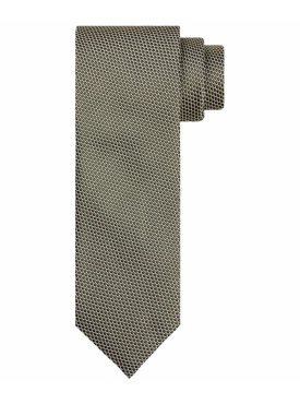 Jedwabny krawat z zielonym wzorem Profuomo