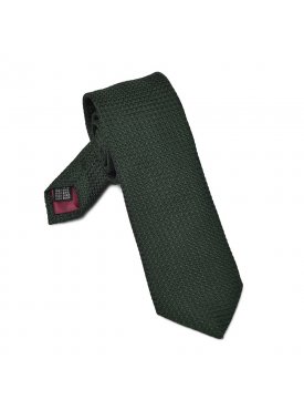 Elegancki zielony krawat VAN THORN z grenadyny garza grossa DŁUGI