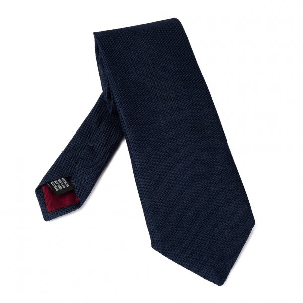 Elegancki granatowy krawat VAN THORN z grenadyny 