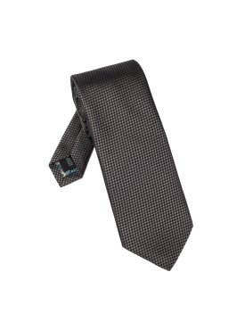 Szary krawat męski 100% jedwab 