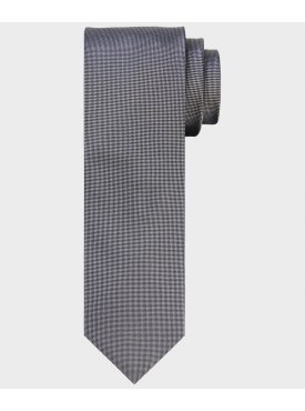 Elegancki szary krawat jedwabny w strukturę Michaelis