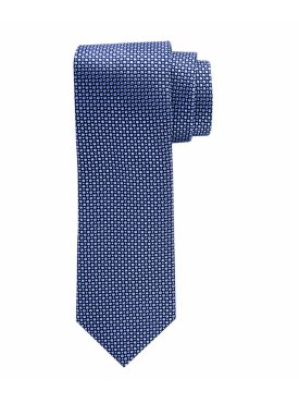 Niebieski jedwabny krawat profuomo ze wzorem