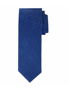 Granatowy jedwabny krawat ze wzorem Profuomo