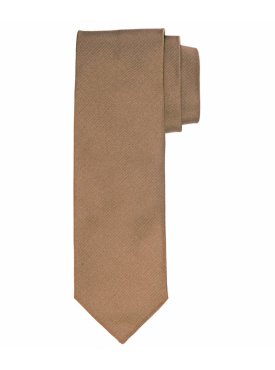 Beżowy jedwabny krawat Profuomo