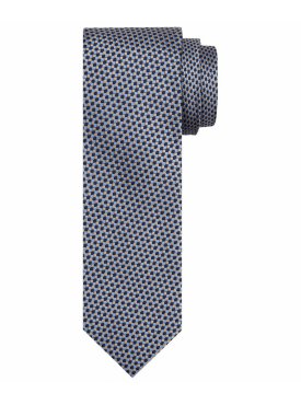 Beżowy krawat jedwabny w delikatny wzór Profuomo