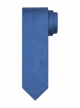 Niebieski krawat jedwabny o skośnym splocie Profuomo