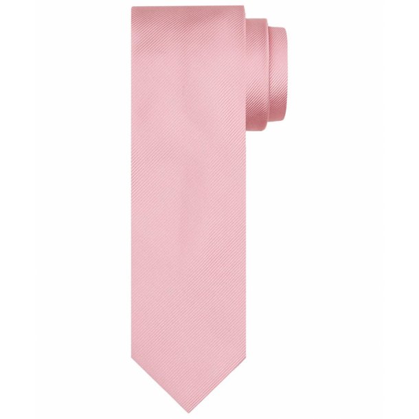 Pudrowo-różowy krawat jedwabny o skośnym splocie Profuomo