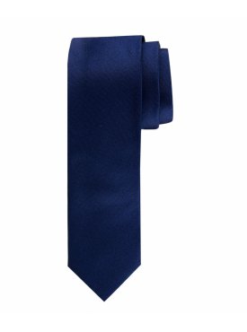 Granatowy jedwabny krawat oxford Profuomo