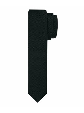 Czarny jedwabny krawat Profuomo 5 cm