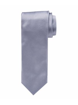 Szary satynowy jedwabny krawat Profuomo