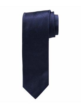 Granatowy satynowy jedwabny krawat Profuomo