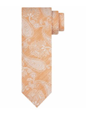 Pomarańczowy krawat Profuomo PAISLEY