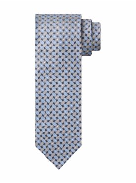 Niebieski krawat z jedwabiu ze wzorem Profuomo