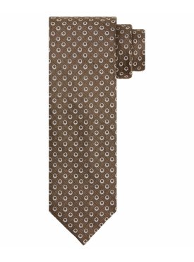 Brązowy krawat ze wzorem Profuomo