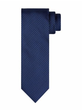 Niebieski krawat jedwabny w kropeczki Profuomo