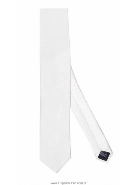 Krawat jedwabny śmietankowy  /  ecru, wąski 6,5cm Michaelis