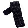 Granatowy krawat knit Hemley w białe kropeczki