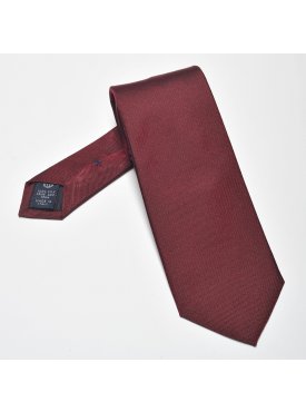 Elegancki bordowy krawat jedwabny Profuomo Originale wąski
