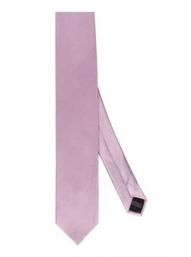Różowy krawat jedwabny, wąski 6,5cm