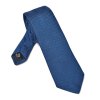 Elegancki niebieski krawat z grenadyny o drobnym splocie