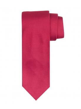Jedwabny czerwony krawat Profuomo Imperial Oxford 7 fold