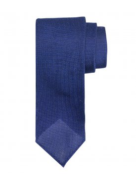 Jedwabny niebieski krawat typu 3 fold Profuomo z grenadyny