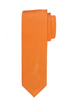 Pomarańczowy krawat jedwabny 8 cm