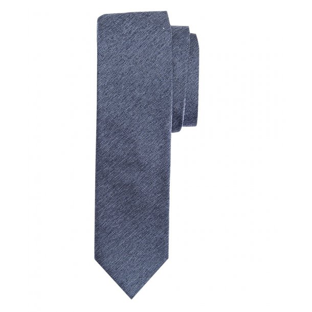 Elegancki wąski krawat Profuomo Informalist w kolorze dżinsu