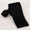 czarny wełniany krawat z dzianiny
